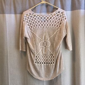 Crochet Cream Top